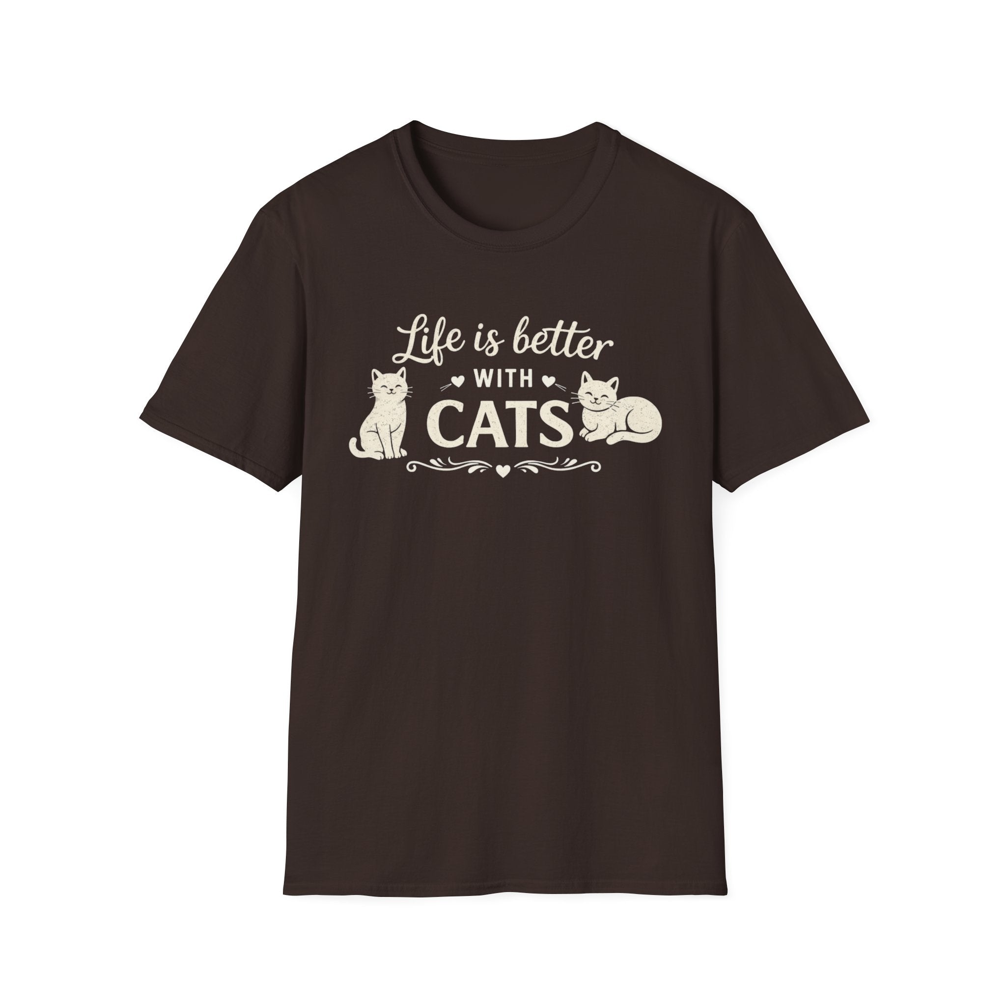 Life Is Better With Cats T-Shirt — Cute Cat Lover Tee
