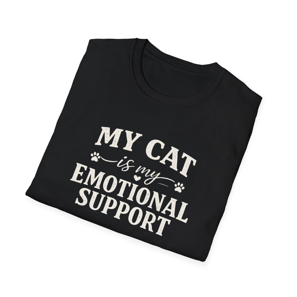 Cat Emotional Support T-Shirt — "My Cat Is My Emotional Support" Graphic Tee