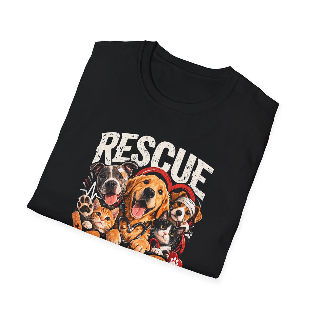 Rescue Squad T-Shirt - Cute Rescue Dogs Graphic Tee for Animal Lovers