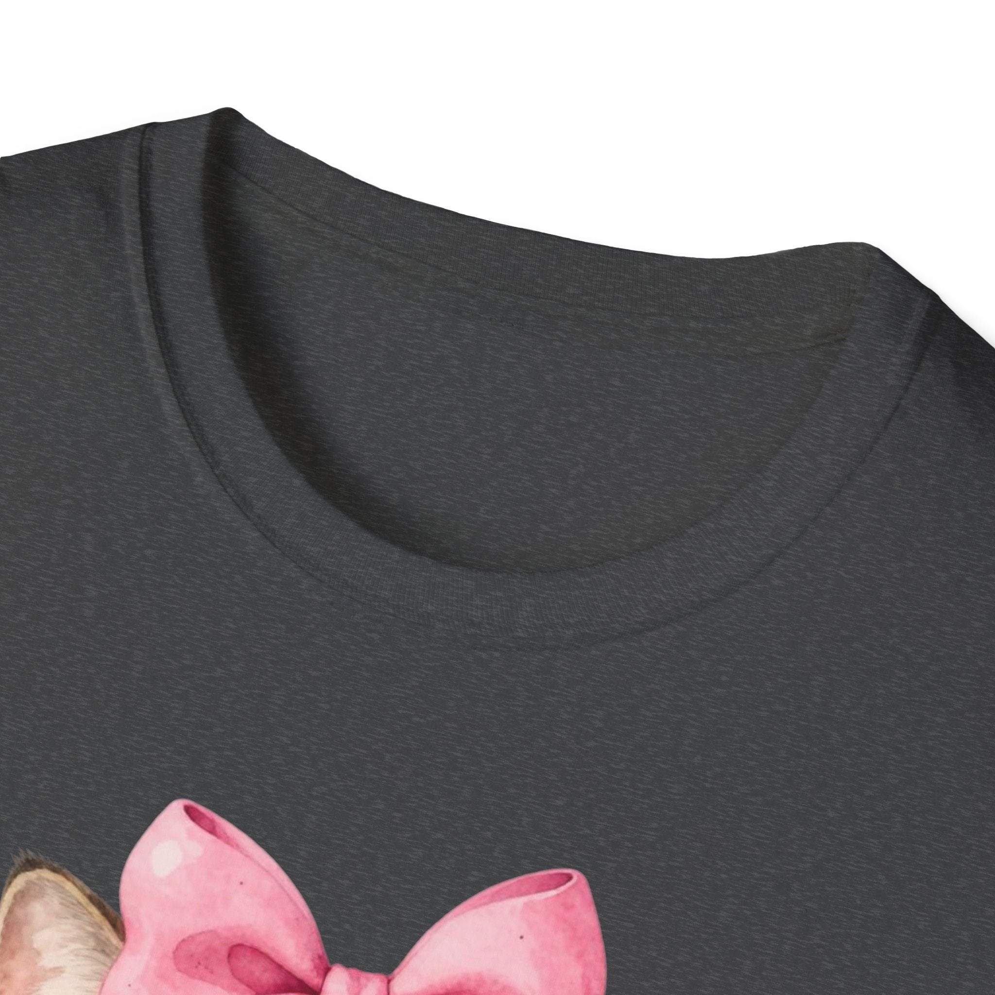 Cute Cat T-Shirt — Kitty with Glasses, Pink Bow & Bubblegum