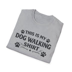 Dog Walking T-Shirt — "This Is My Dog Walking Shirt" Paw Print Tee