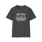 Cat Emotional Support T-Shirt — "My Cat Is My Emotional Support" Graphic Tee