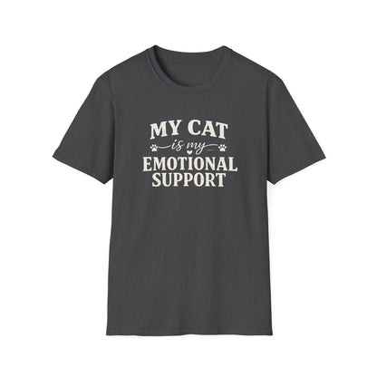 Cat Emotional Support T-Shirt — "My Cat Is My Emotional Support" Graphic Tee