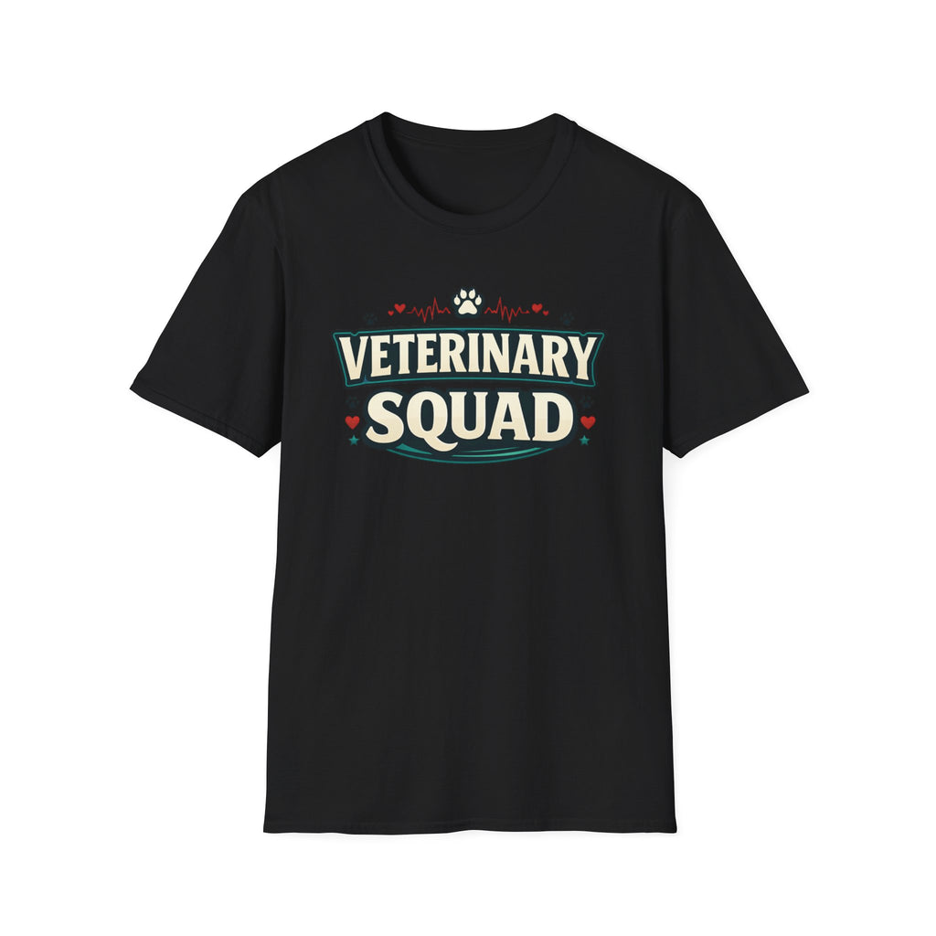 Veterinary Squad T-Shirt — Cute Paw Print Vet Team Tee