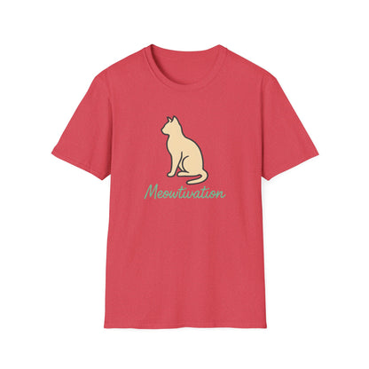 Camiseta con ilustración de gato Meowtivation