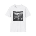 Cat UFO Selfie T-Shirt — Cute Alien Abduction Cat Graphic Tee