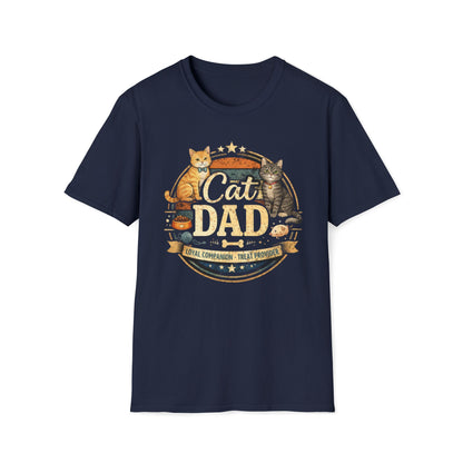 Camiseta "Papá Gato": Camiseta vintage para amantes de las mascotas con gatos y gráfico de "Papá Gato"