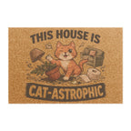 Doormat — "This House Is Cat-Astrophic" Funny Cat Welcome Mat