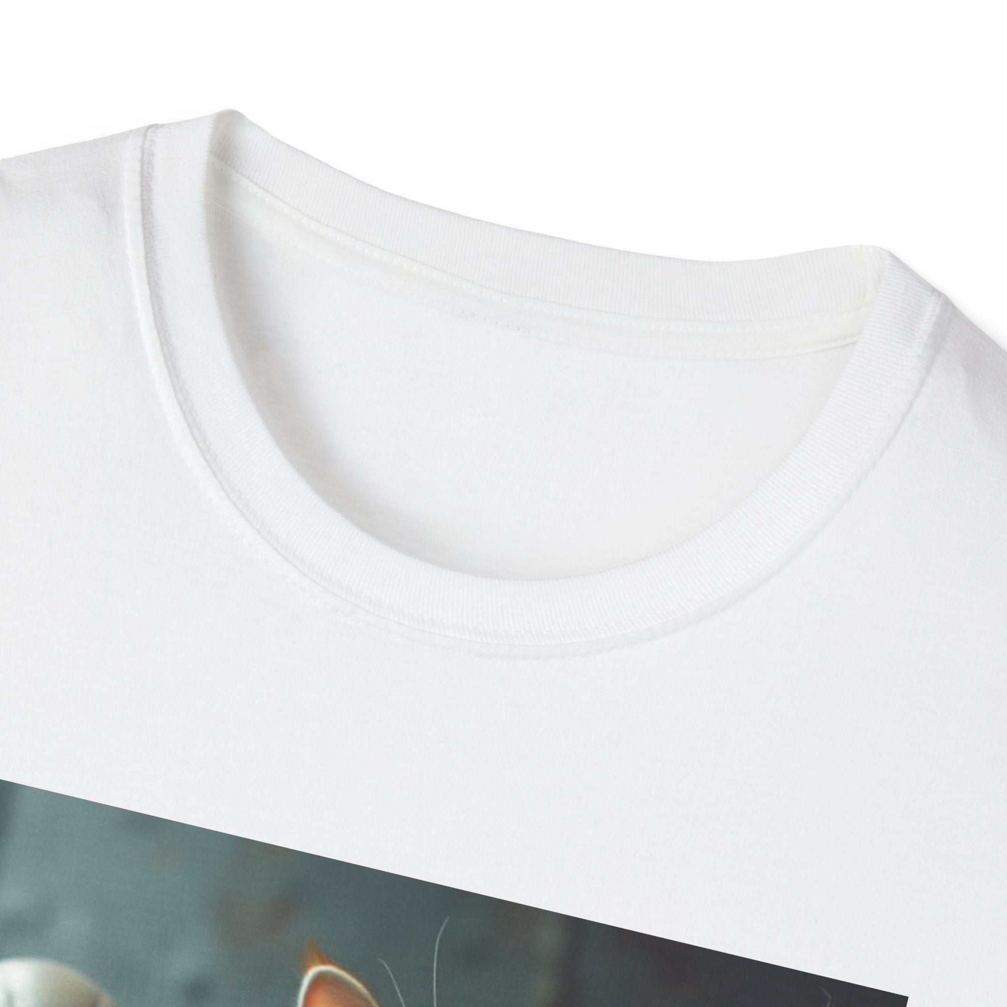 Camiseta Selfie Extraterrestre — Camiseta con gráfico de un lindo gato pelirrojo y un amigo OVNI