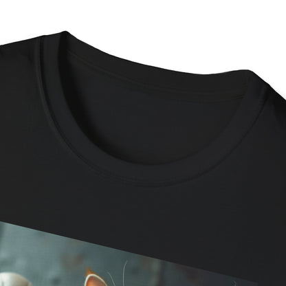 Alien Selfie T‑Shirt — Cute Ginger Cat & UFO Friend Graphic Tee