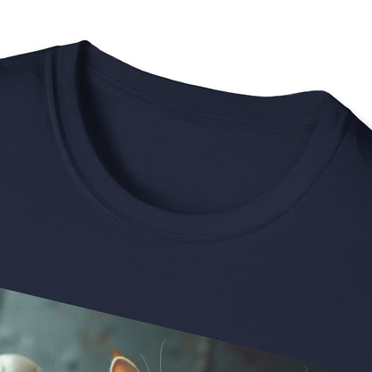 Alien Selfie T‑Shirt — Cute Ginger Cat & UFO Friend Graphic Tee