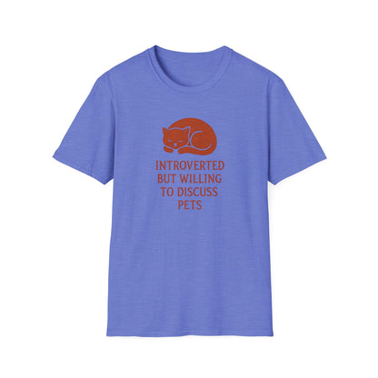 Camiseta de conversación de mascotas introvertidas