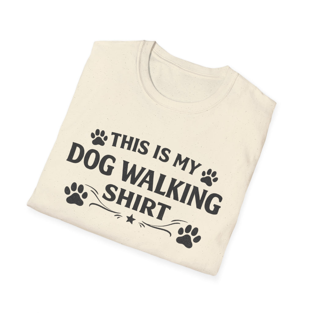 Dog Walking T-Shirt — "This Is My Dog Walking Shirt" Paw Print Tee