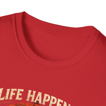 Life Happens Cats Help T-Shirt — Vintage Cat Lover Tee