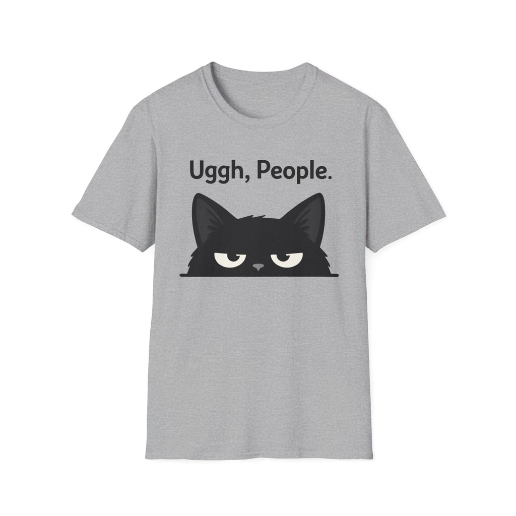 Uggh, People. Cat T-Shirt — Funny Grumpy Cat Graphic Tee for Cat Lovers