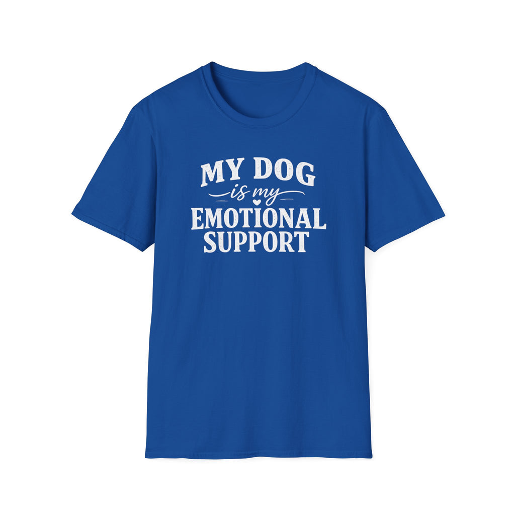 Dog Lover T-Shirt — "My Dog Is My Emotional Support" Graphic Tee