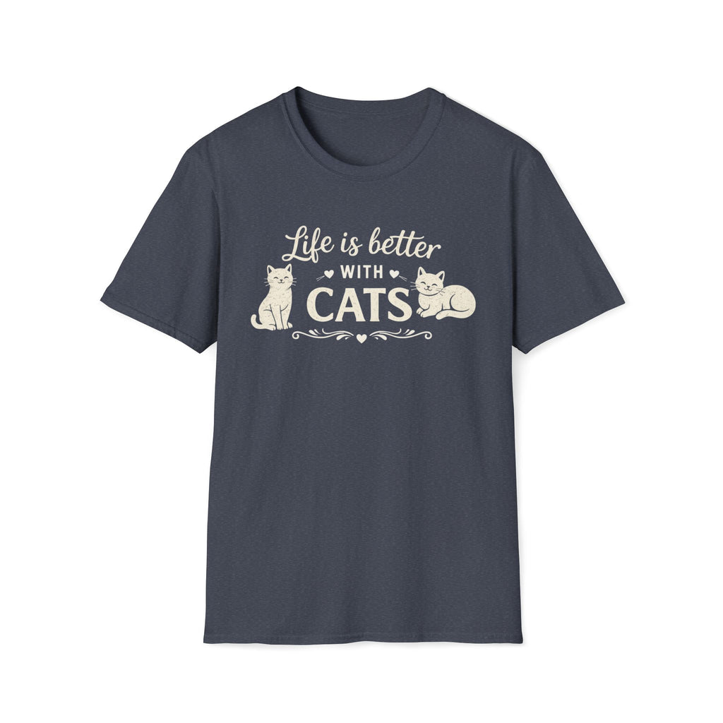 Life Is Better With Cats T-Shirt — Cute Cat Lover Tee