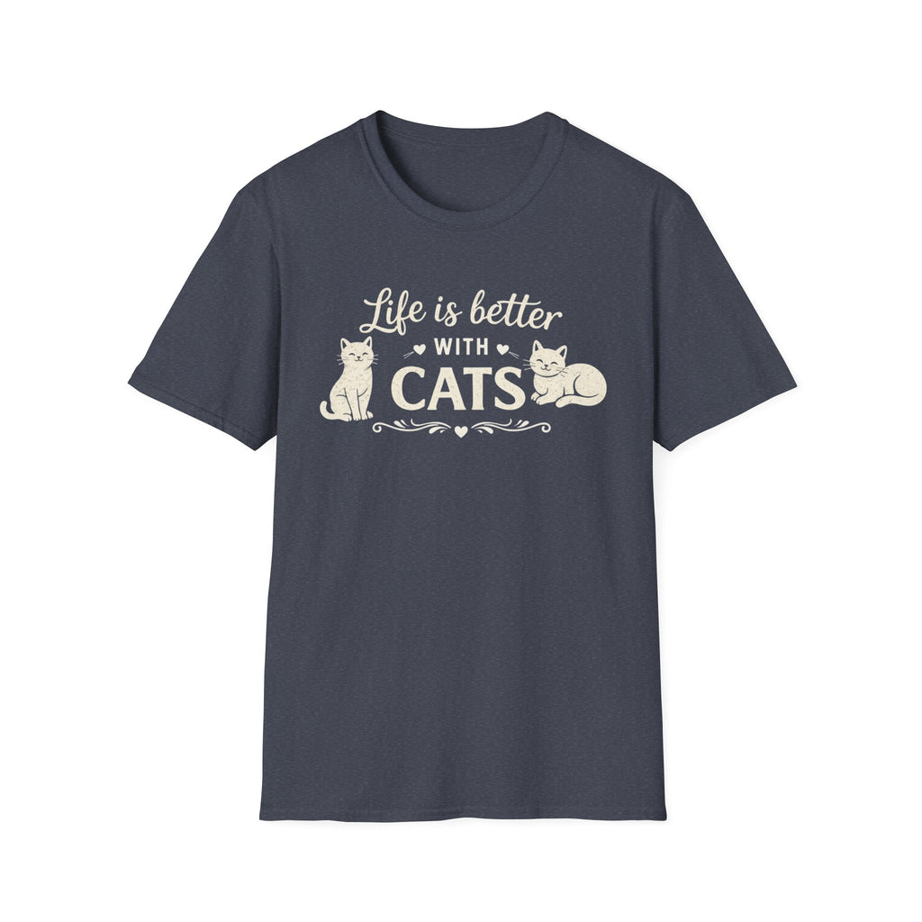 Life Is Better With Cats T-Shirt — Cute Cat Lover Tee