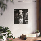 Chef Dog Poster — Matte Vertical Kitchen Wall Art (Yorkshire Terrier in Chef Hat)