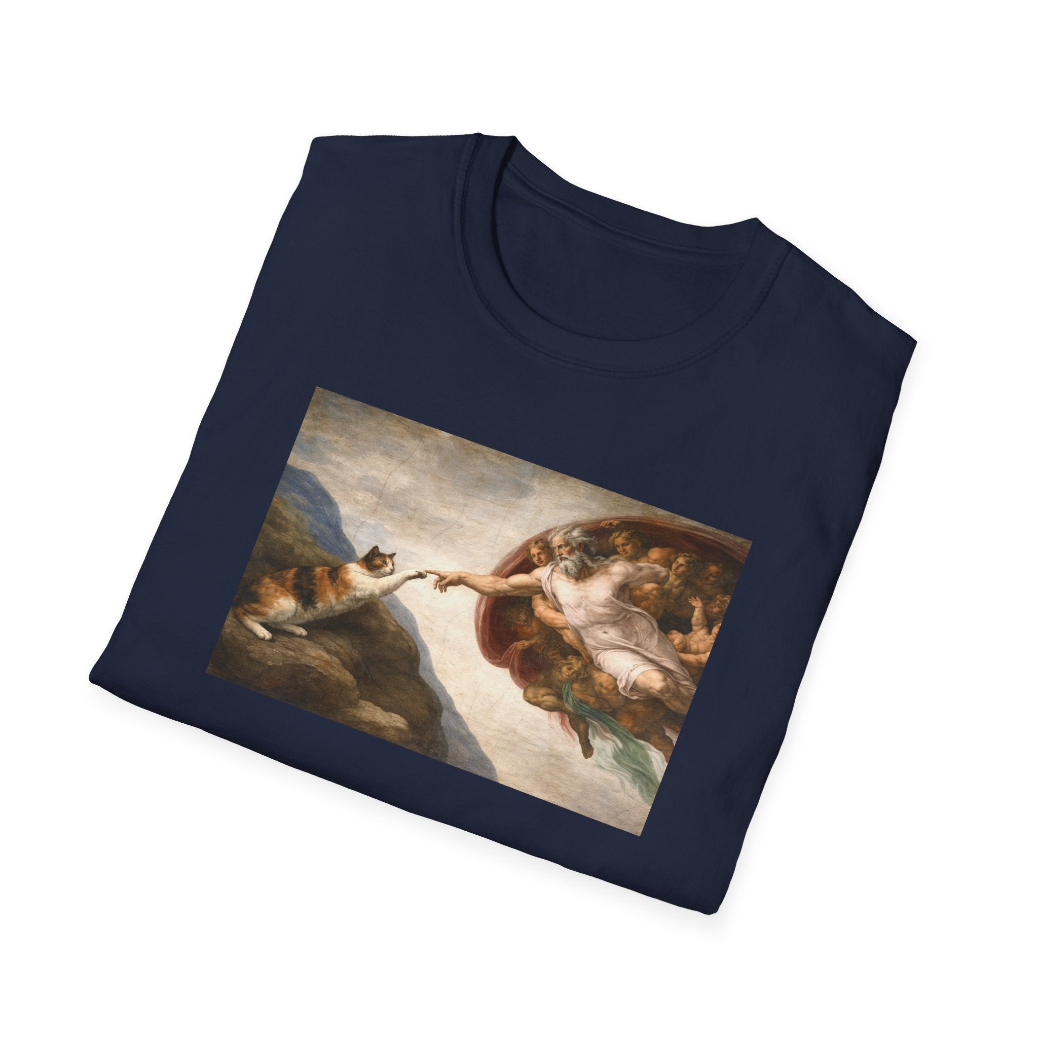 Renaissance 'Creation of Cat' Art Print T-Shirt