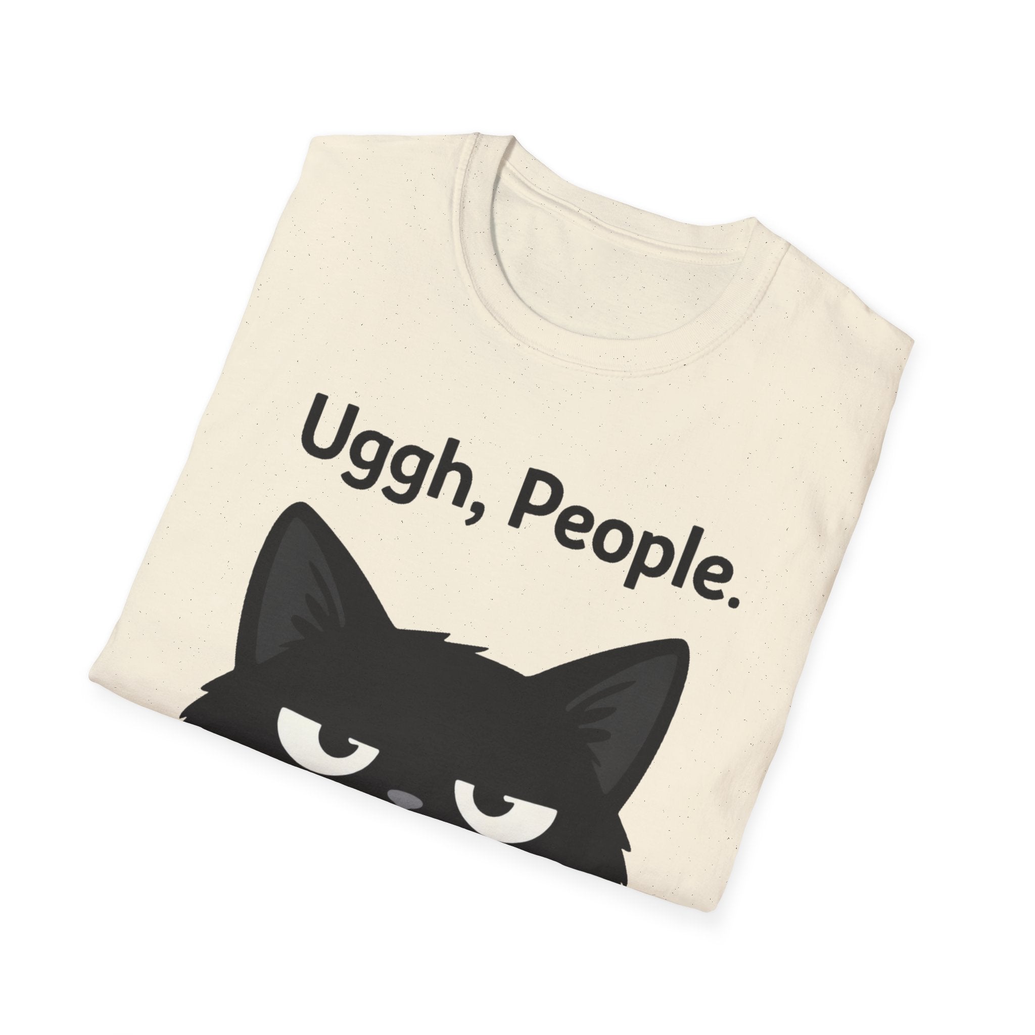 ¡Uf, gente! Camiseta de gato: divertida camiseta con un gato gruñón para amantes de los gatos.