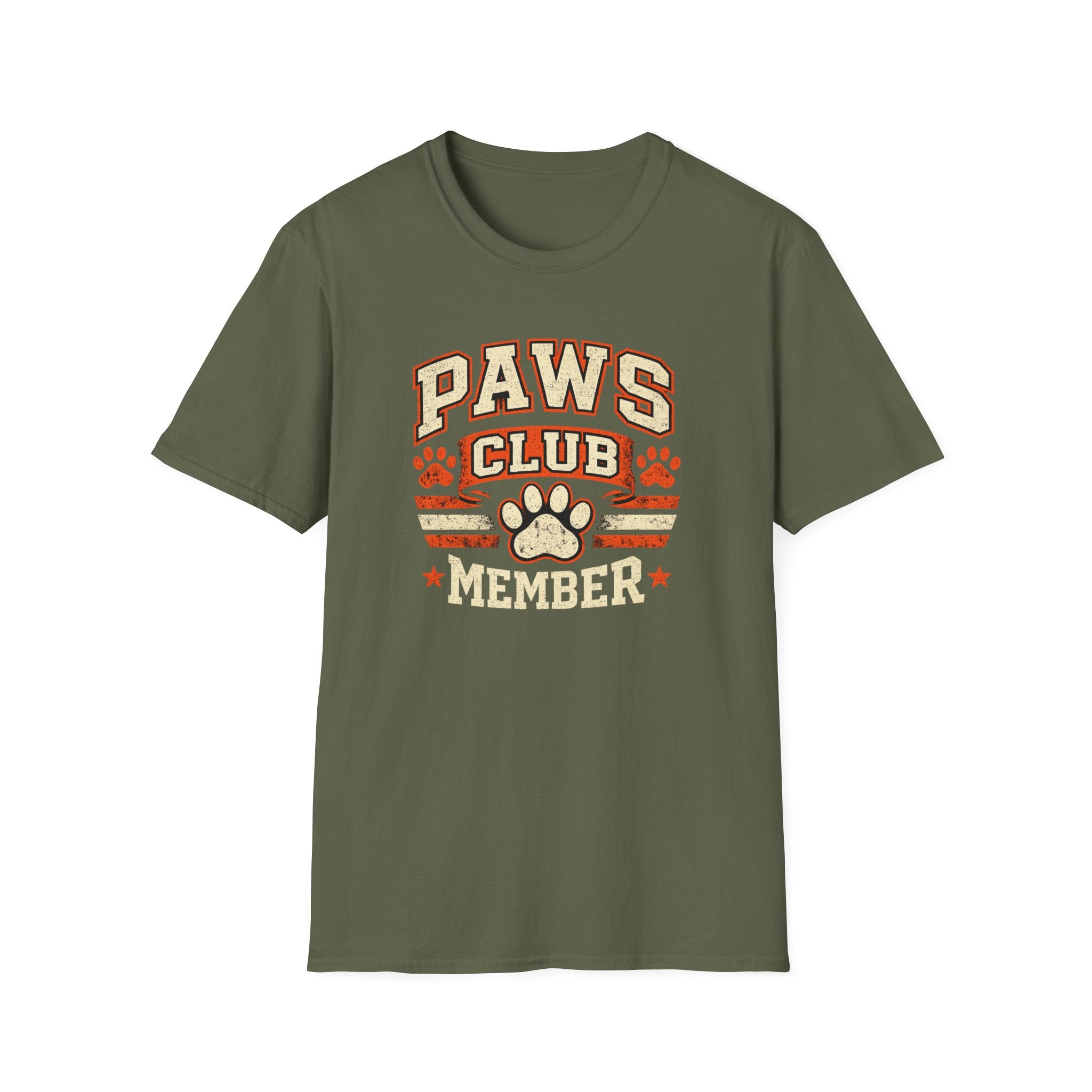 Paws Club Member T-Shirt — Vintage Paw Print Tee for Dog Lovers
