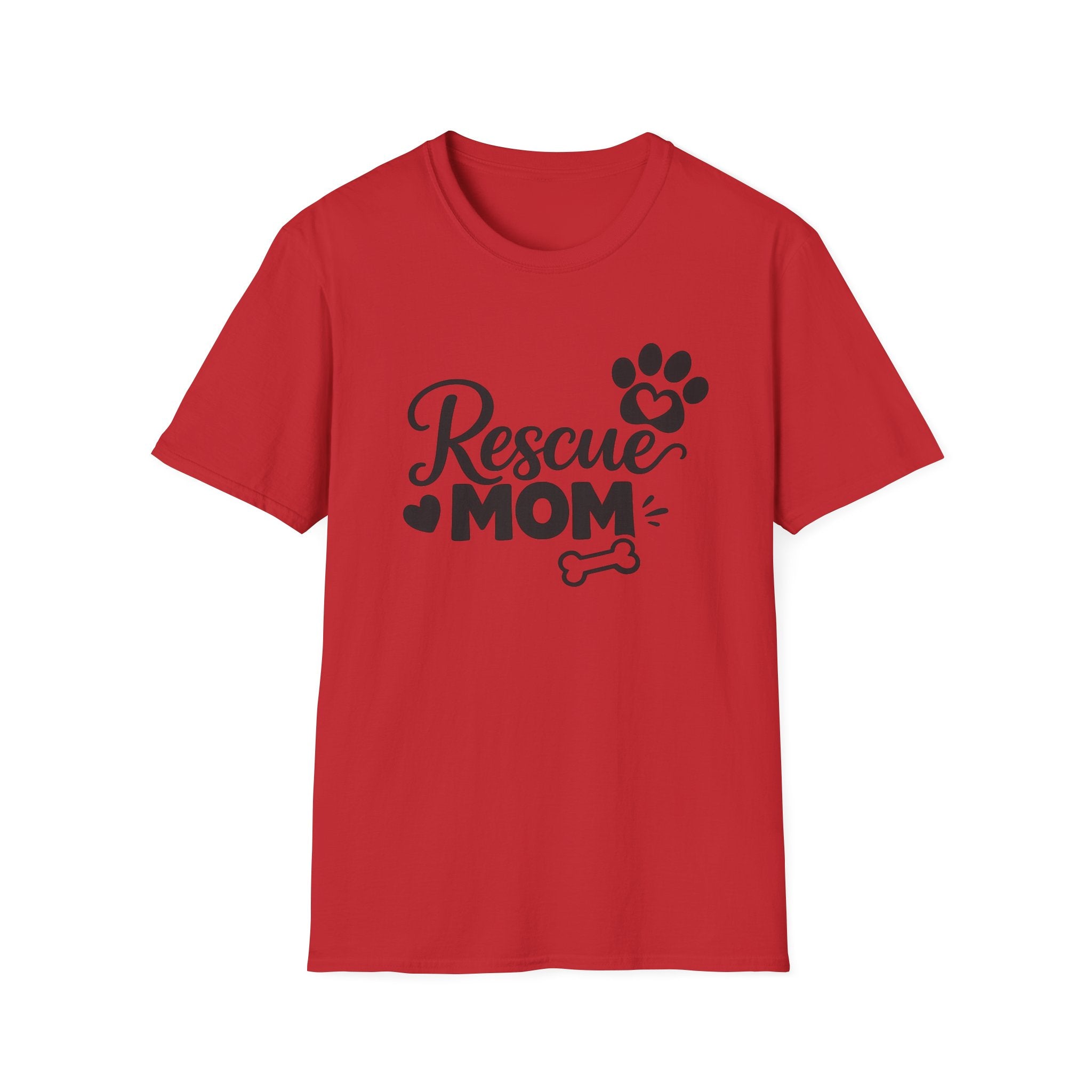 Camiseta Rescue Mom: Linda camiseta con estampado de perro rescatado para mamás de mascotas