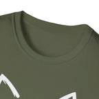 Cat Face Heart Nose T-Shirt — Cute Minimal Graphic Tee for Cat Lovers