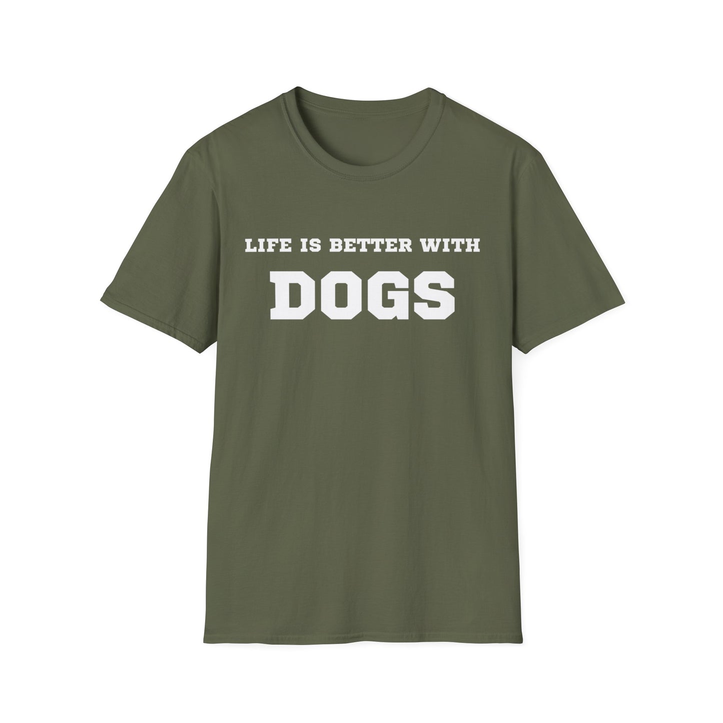 “Life Is Better With Dogs” Dog Lover T-Shirt