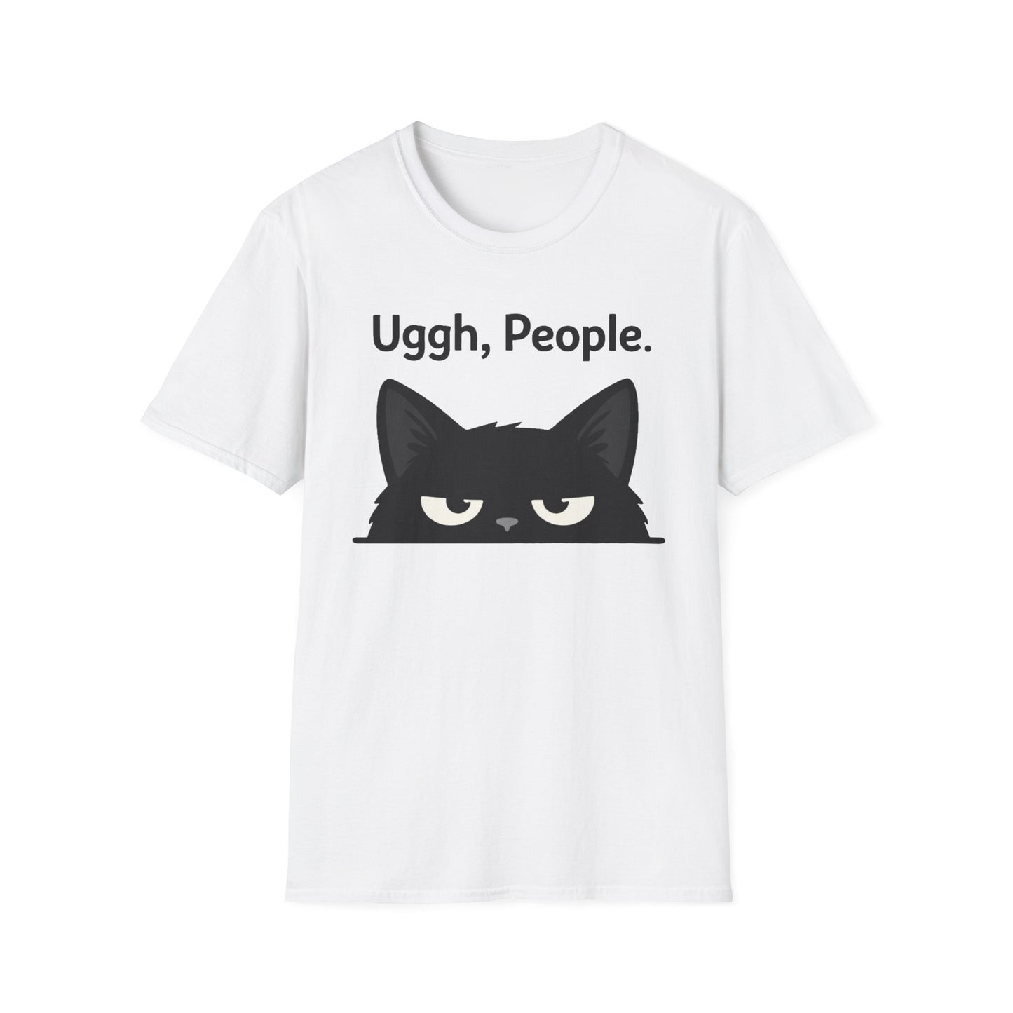 Uggh, People. Cat T-Shirt — Funny Grumpy Cat Graphic Tee for Cat Lovers