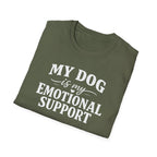 Dog Lover T-Shirt — "My Dog Is My Emotional Support" Graphic Tee