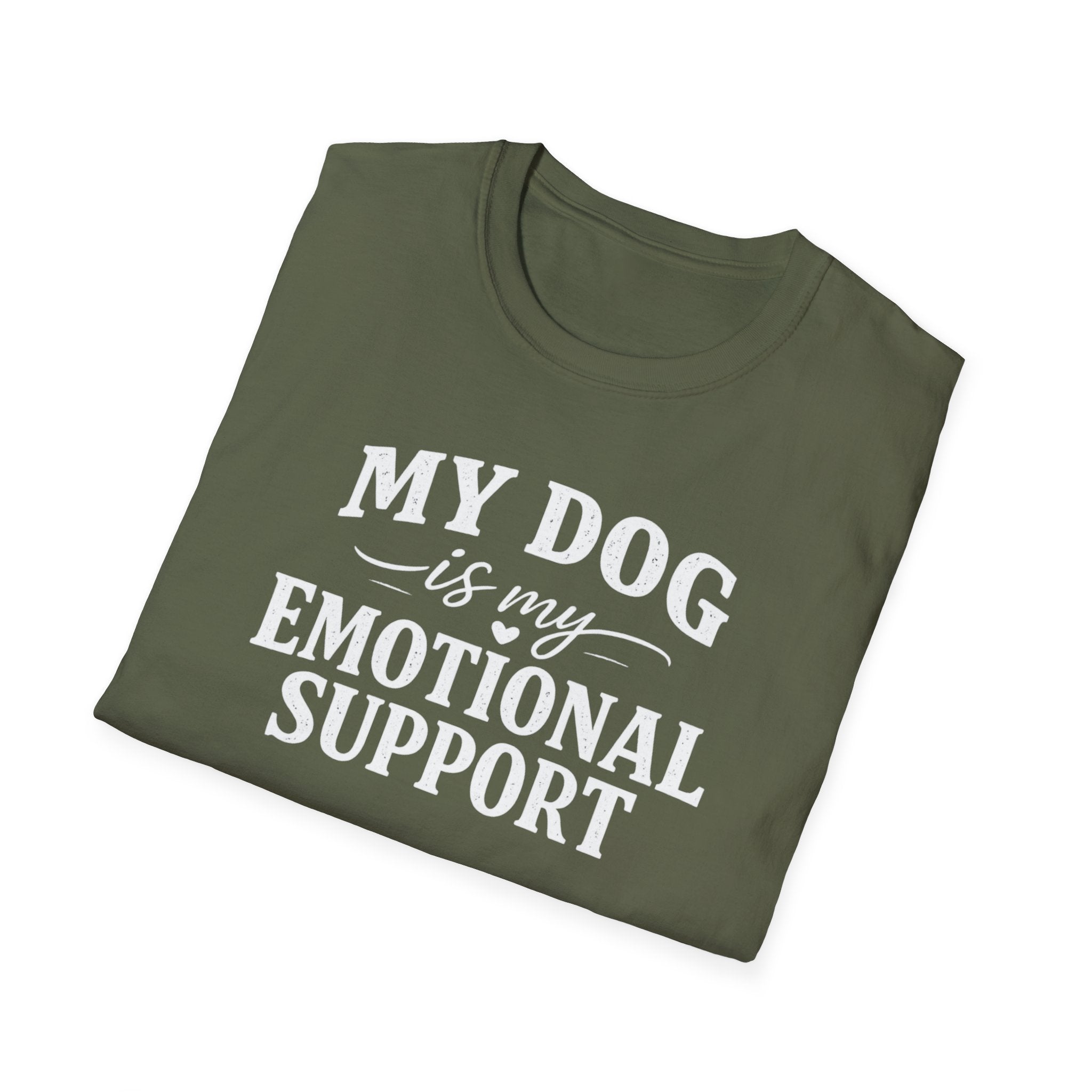 Dog Lover T-Shirt — "My Dog Is My Emotional Support" Graphic Tee