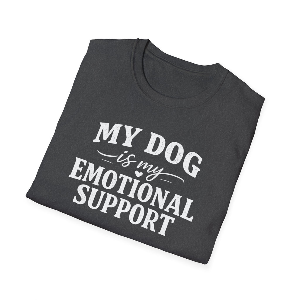 Dog Lover T-Shirt — "My Dog Is My Emotional Support" Graphic Tee