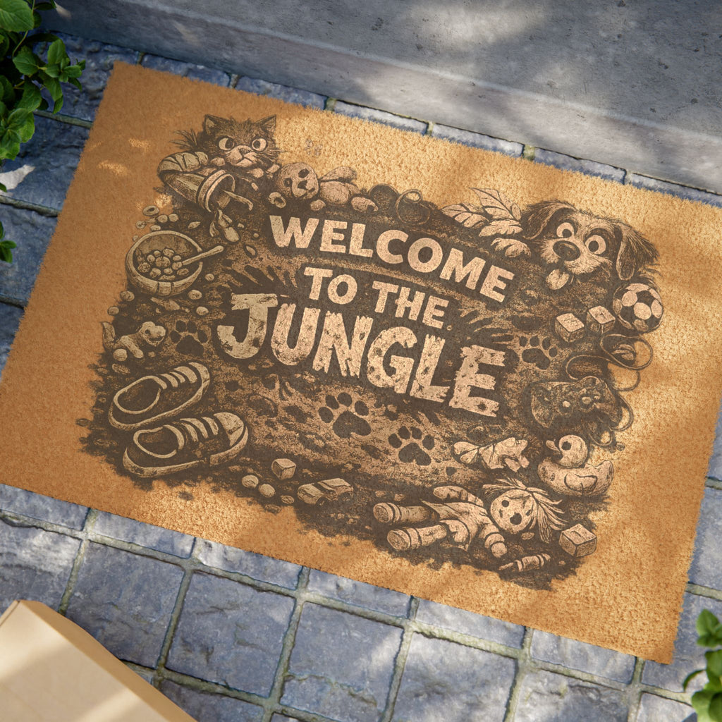 Doormat - "Welcome to the Jungle" Pet & Family Coir Welcome Mat