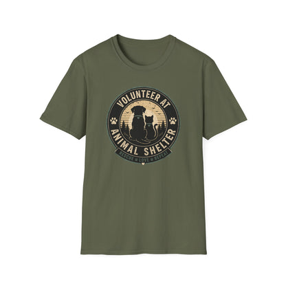 Volunteer at Animal Shelter T-Shirt — Rescue Pet Lover Tee