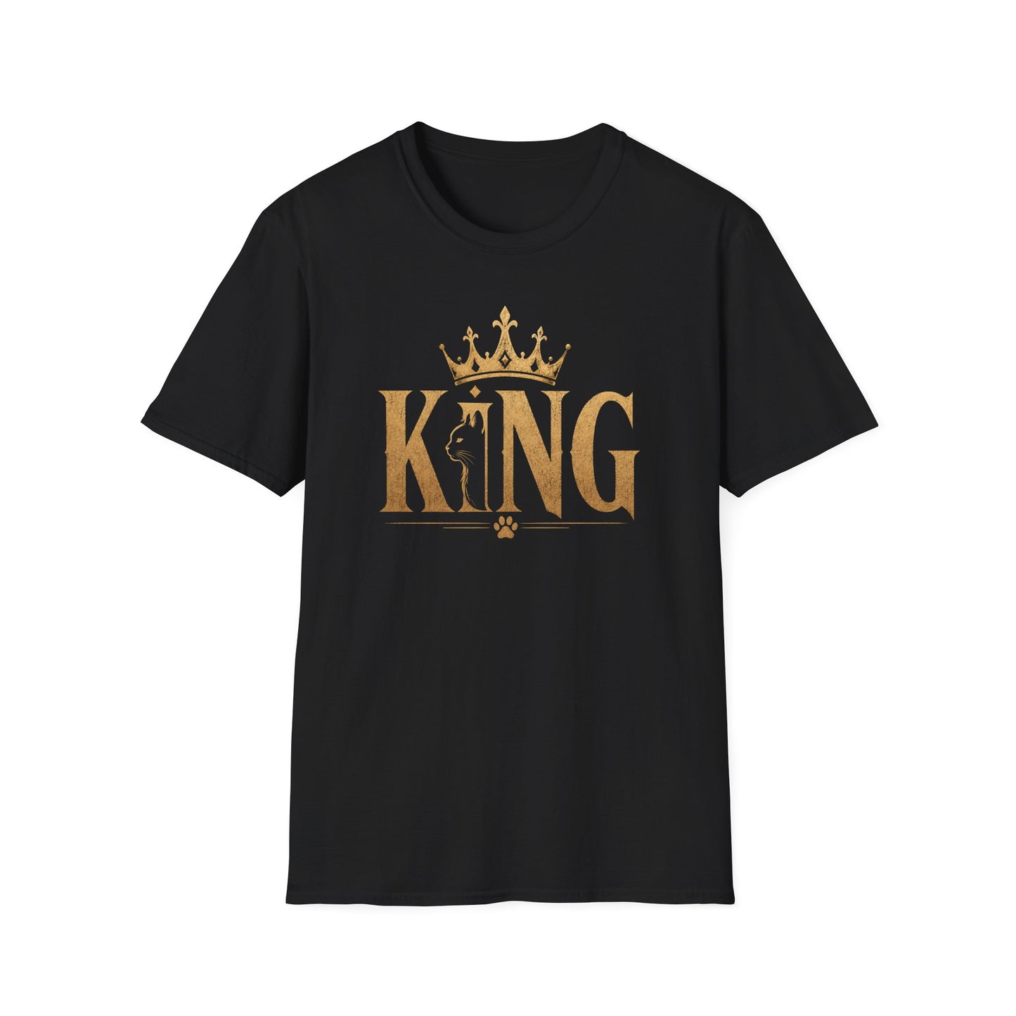 King Crown Graphic T-Shirt — Gold Royalty Tee