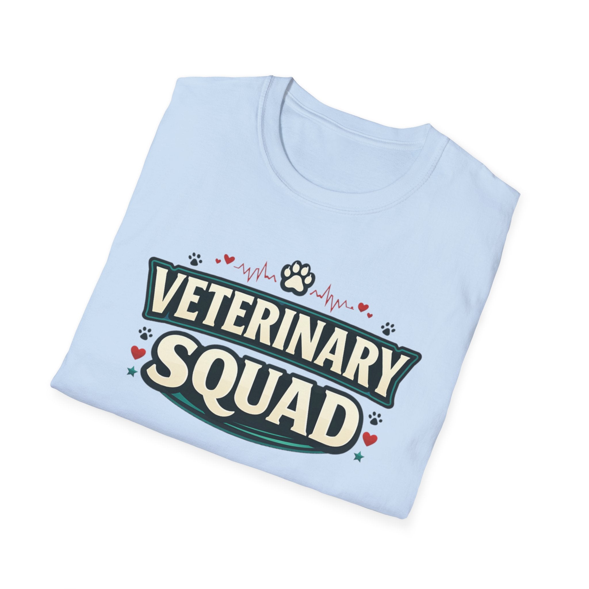 Veterinary Squad T-Shirt — Cute Paw Print Vet Team Tee