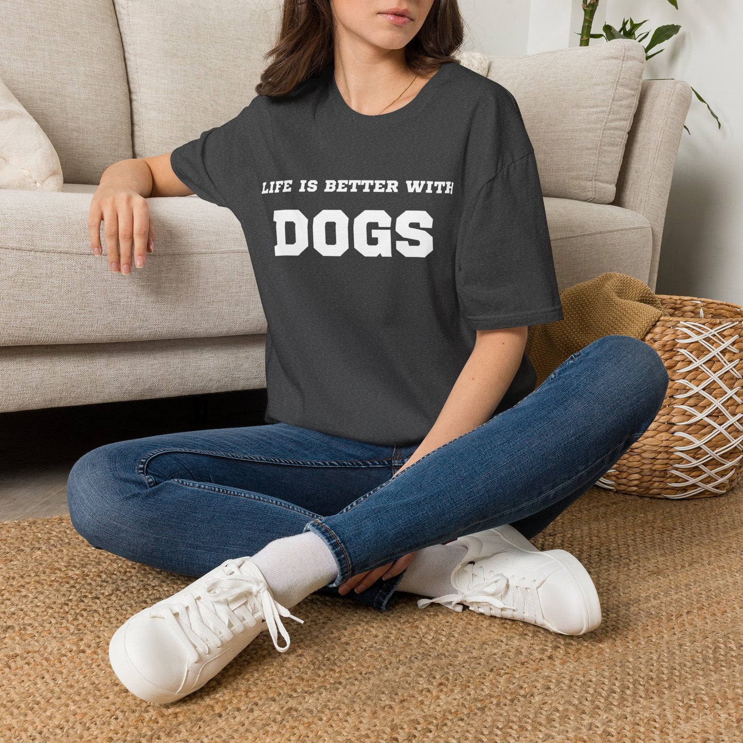 “Life Is Better With Dogs” Dog Lover T-Shirt