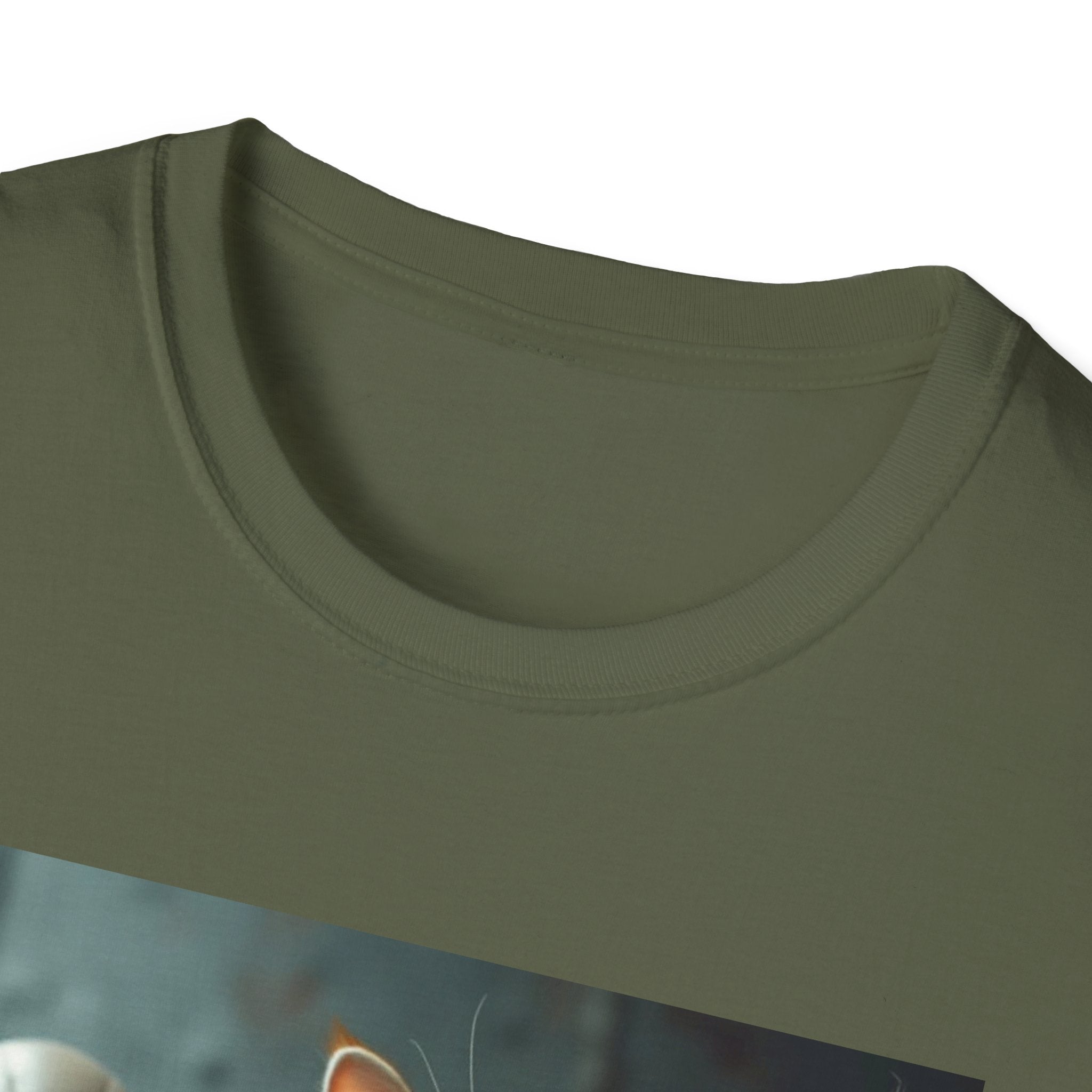 Camiseta Selfie Extraterrestre — Camiseta con gráfico de un lindo gato pelirrojo y un amigo OVNI