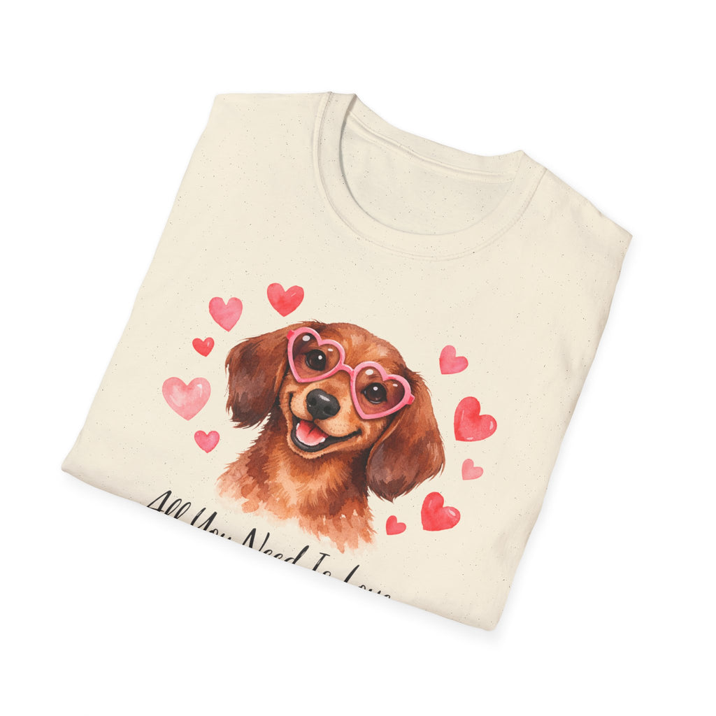 All You Need Is Love and a Dog Dachshund T-Shirt