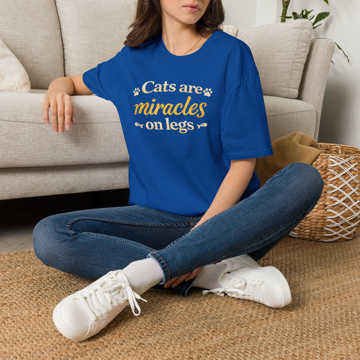 Cats Are Miracles On Legs T-Shirt — Funny Cat Lover Tee