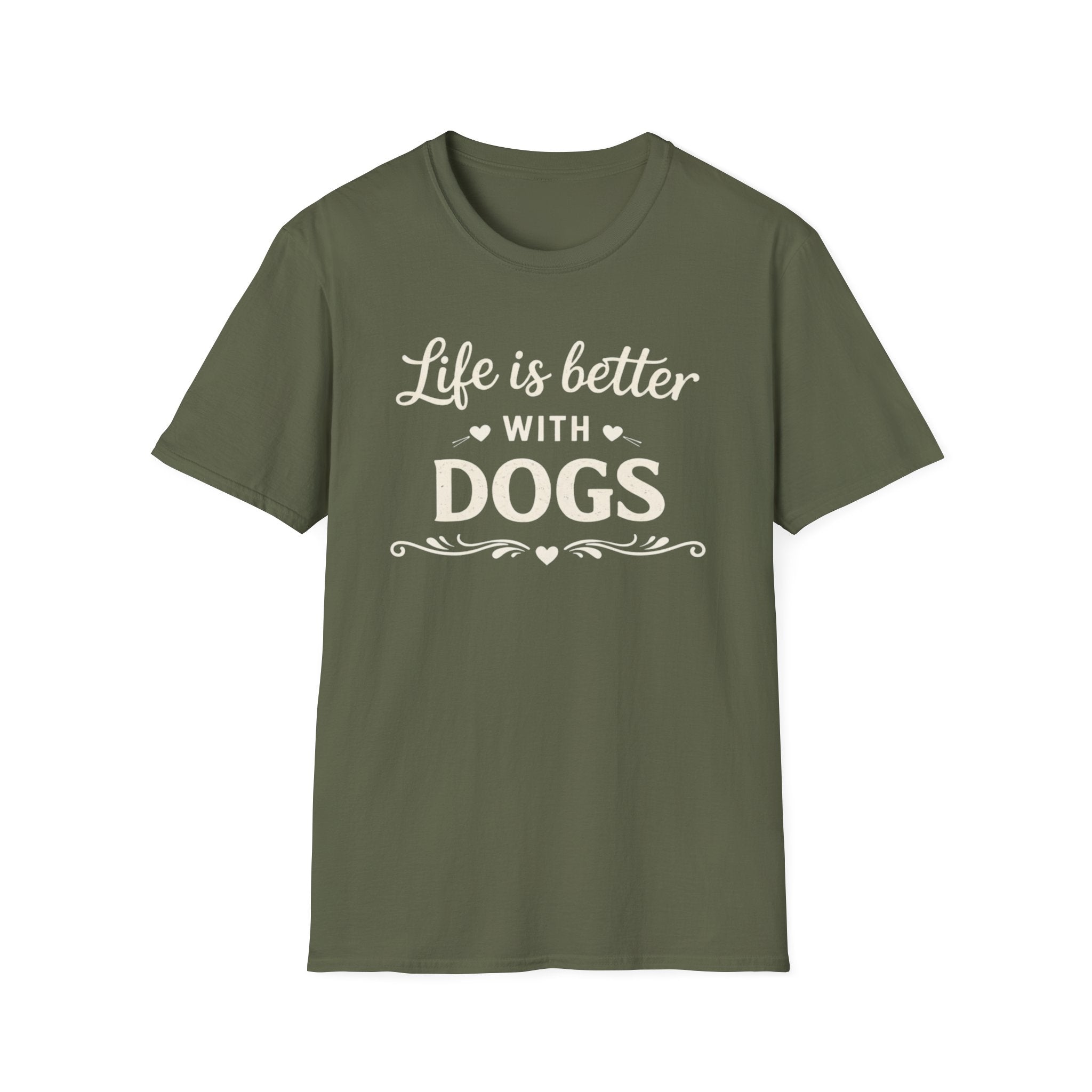 Life Is Better With Dogs T-Shirt — Dog Lover Tee