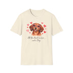 All You Need Is Love and a Dog Dachshund T-Shirt