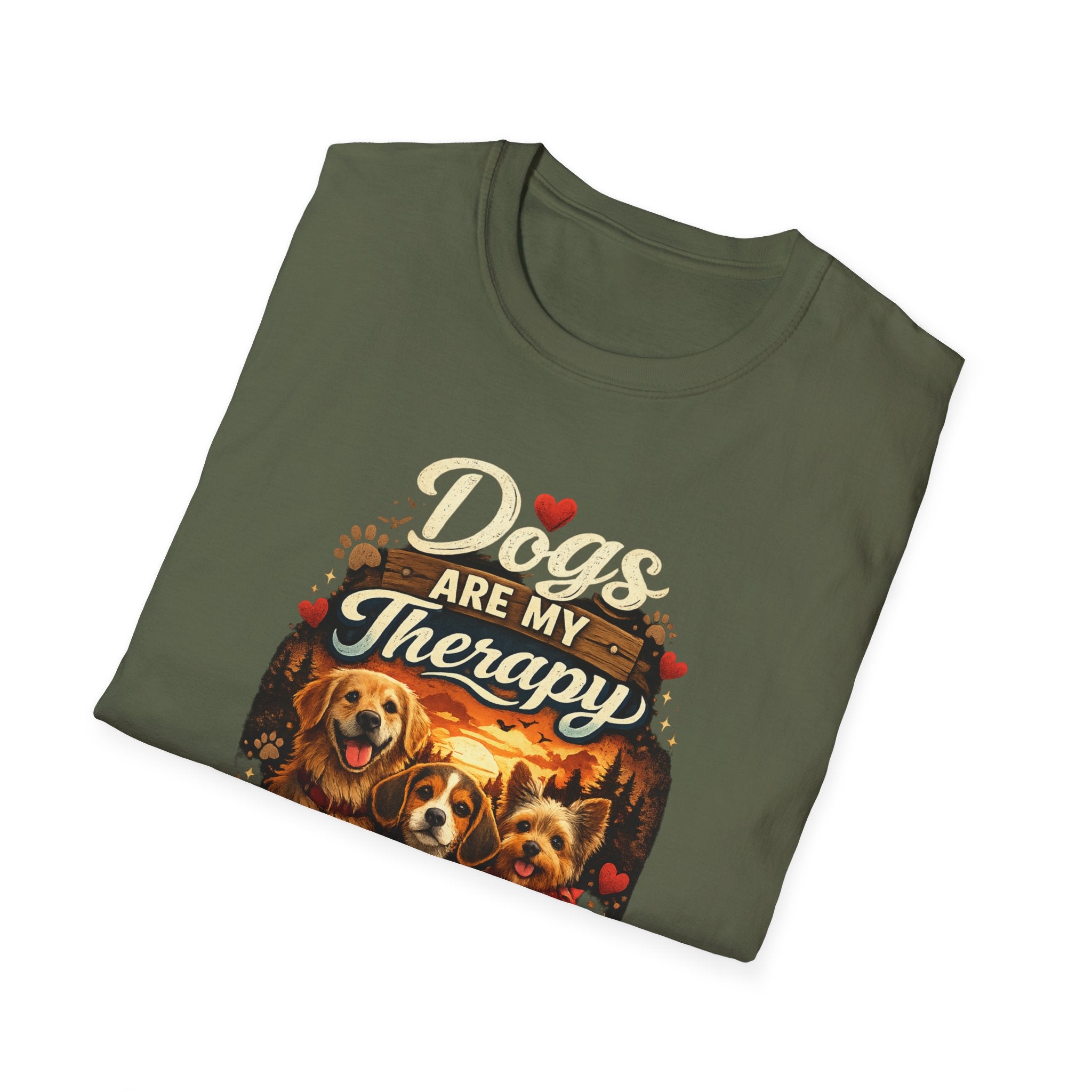 Dog Therapy T-Shirt – Dogs Are My Therapy Graphic Tee