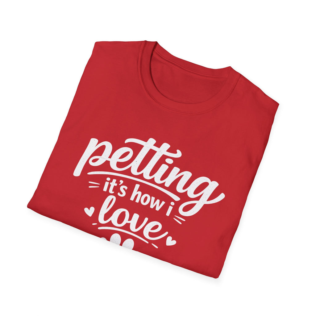 T‑Shirt — "Petting: It's How I Love" Paw Print Tee