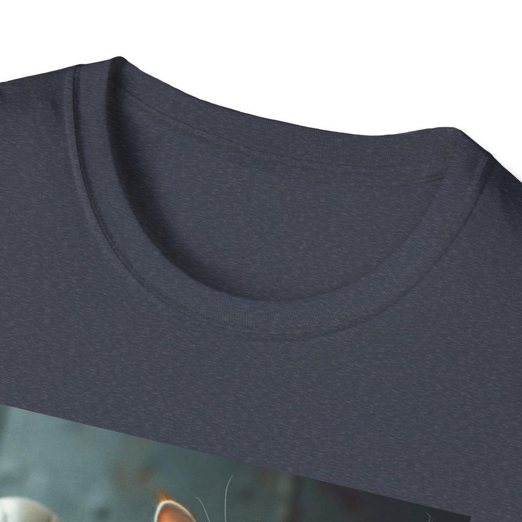 Camiseta Selfie Extraterrestre — Camiseta con gráfico de un lindo gato pelirrojo y un amigo OVNI