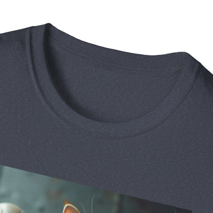 Alien Selfie T‑Shirt — Cute Ginger Cat & UFO Friend Graphic Tee