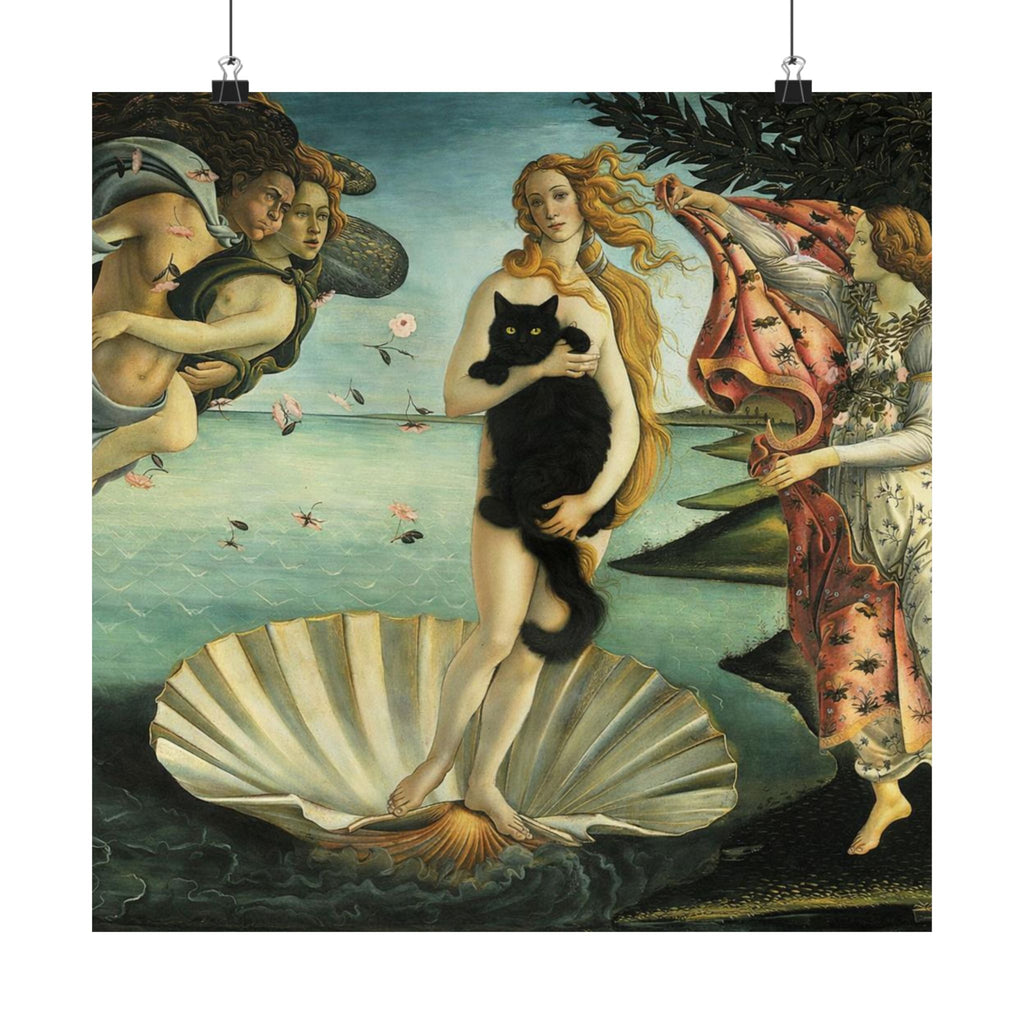 Venus with Black Cat Poster