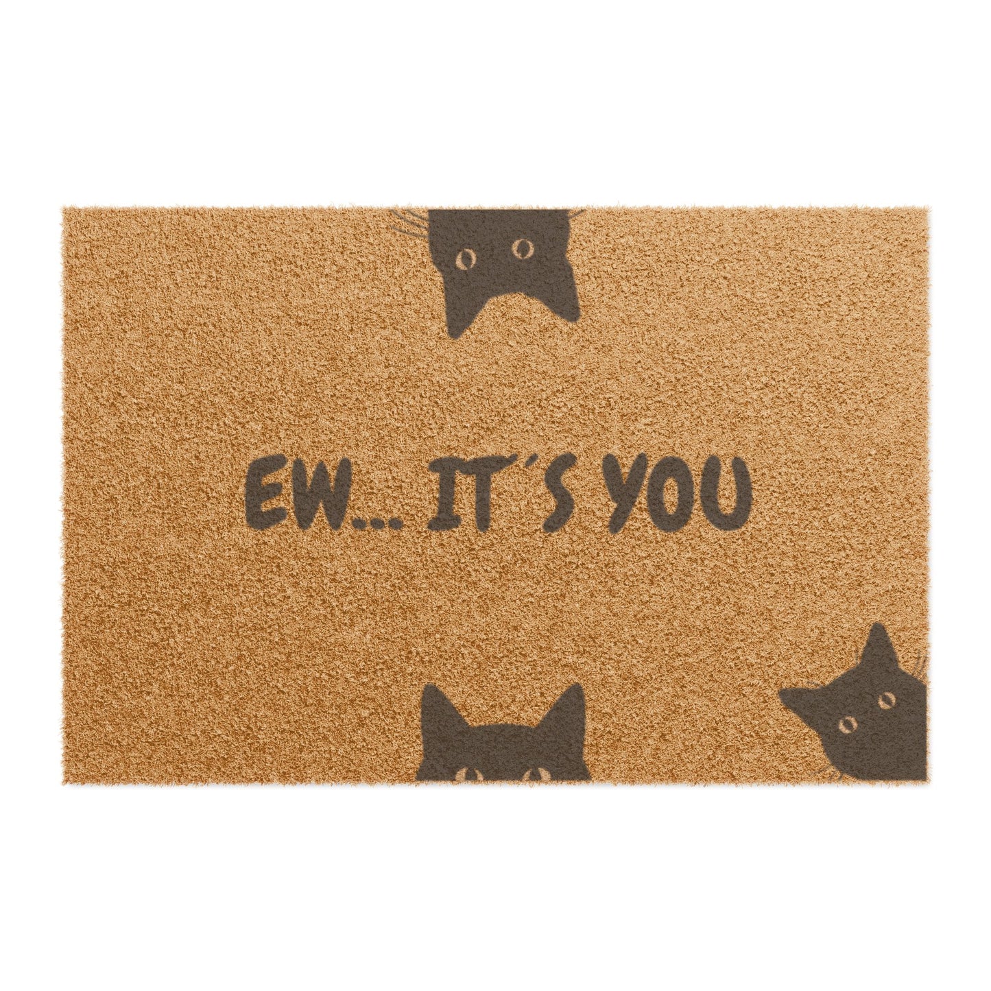 Felpudo — "Ew, eres tú" Felpudo de bienvenida con un gato divertido