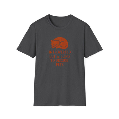 Camiseta de conversación de mascotas introvertidas